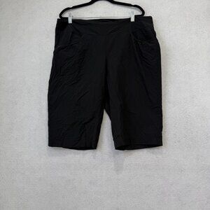 Mountain Hardwear Shorts Womens 14 Black Lightweight 9 Inseam Hiking Stretch